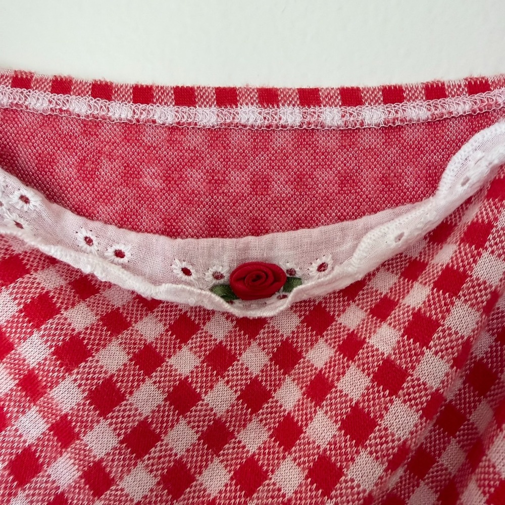 Cider Mini Dress Square Neck Gingham Spaghetti Strap XL Party Elegant Summer - Picture 2 of 11